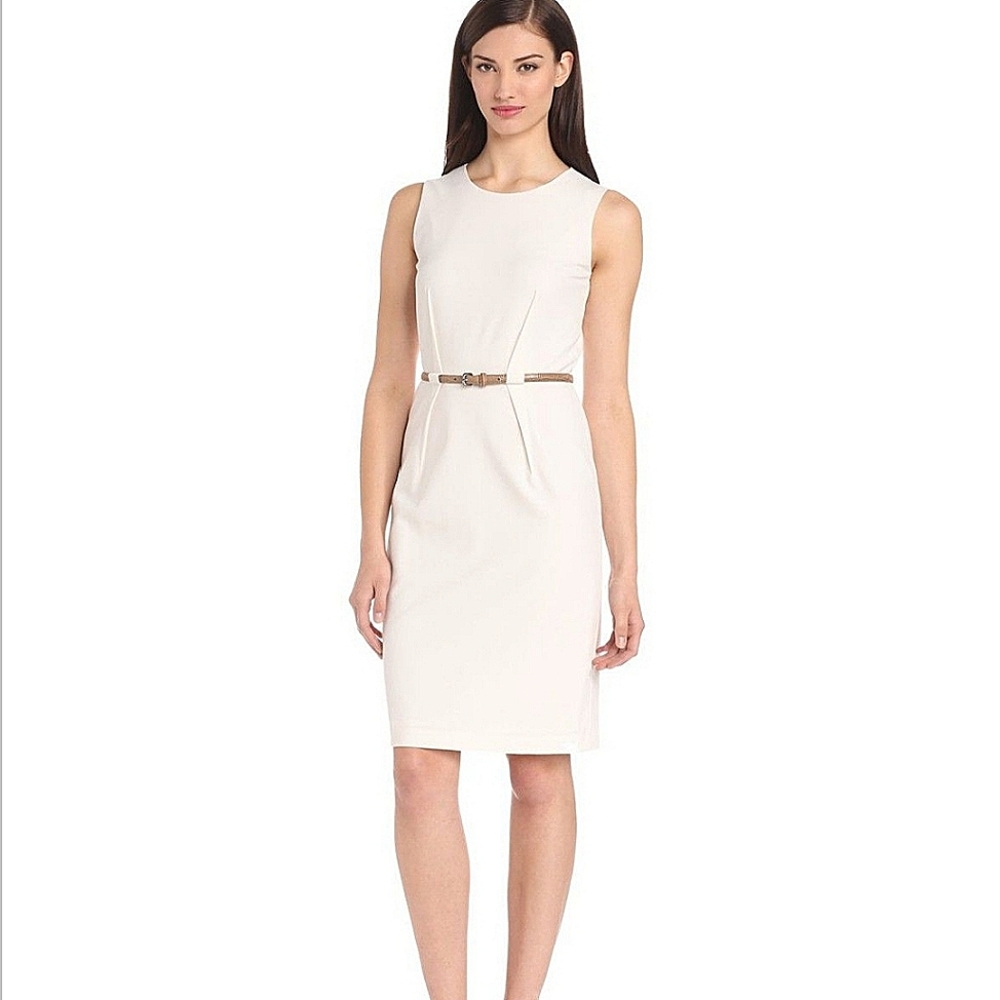 Calvin Klein White Sheath Dress